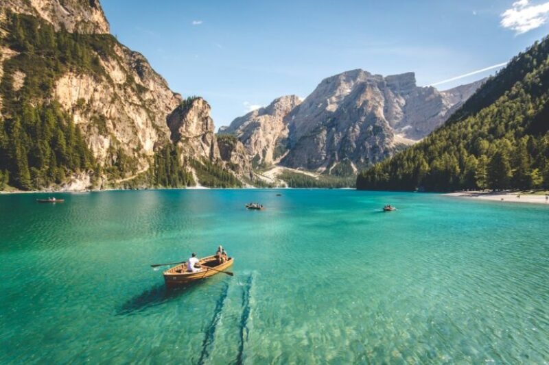 Mountain lake at dawn