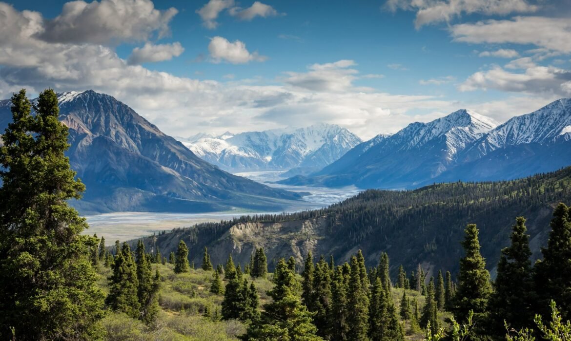 Snow-capped mountain peak