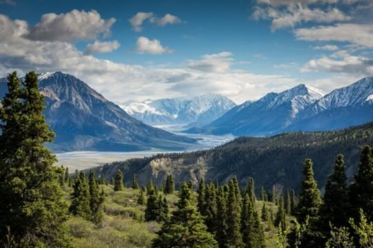 Snow-capped mountain peak